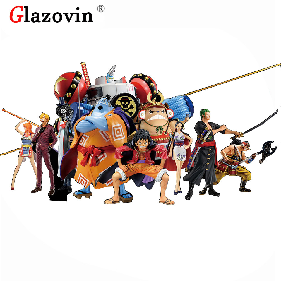 100% Original Genuine One Piece vol 100 Anniversary Luffy Roronoa Zoro Nami PVC Toys Collection Figu