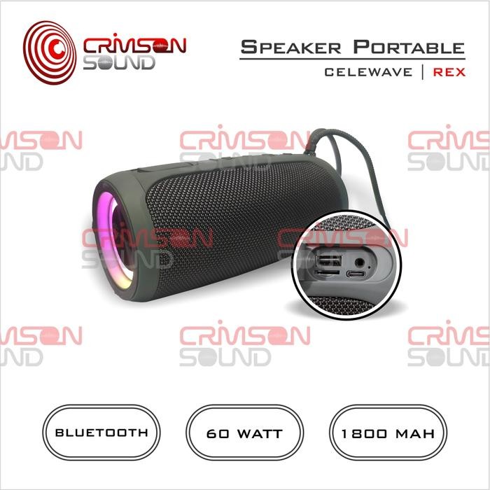 GROSIR SPEAKER PORTABLE BLEUTOOTH SUPER BASS RGB WATERPROOF CELEWAVE ORIGINAL CW - 888 REX