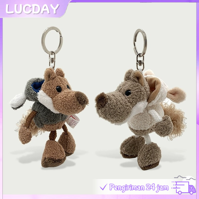 【Ready】Gantungan Kunci Seekor Serigala Berbulu Domba Jelek Lucu Liontin Tas Wolf Boneka Keychain Hew