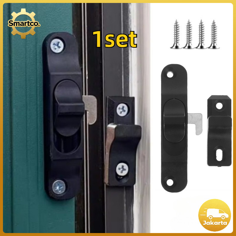 Pengunci Jendela Geser Aluminium Kunci Sliding Window Anti Maling Kaca & Pintu Kasa