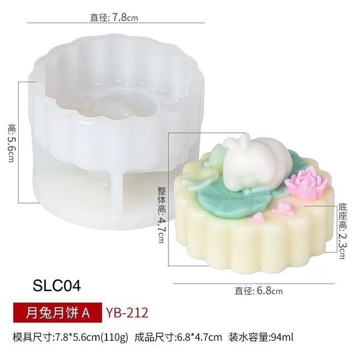 Silicone Mooncake 3d Rabbit Silikon Kelinci Lucu utk Puding, Agar2, Cetakan Jelly - SILICONE SLC04
