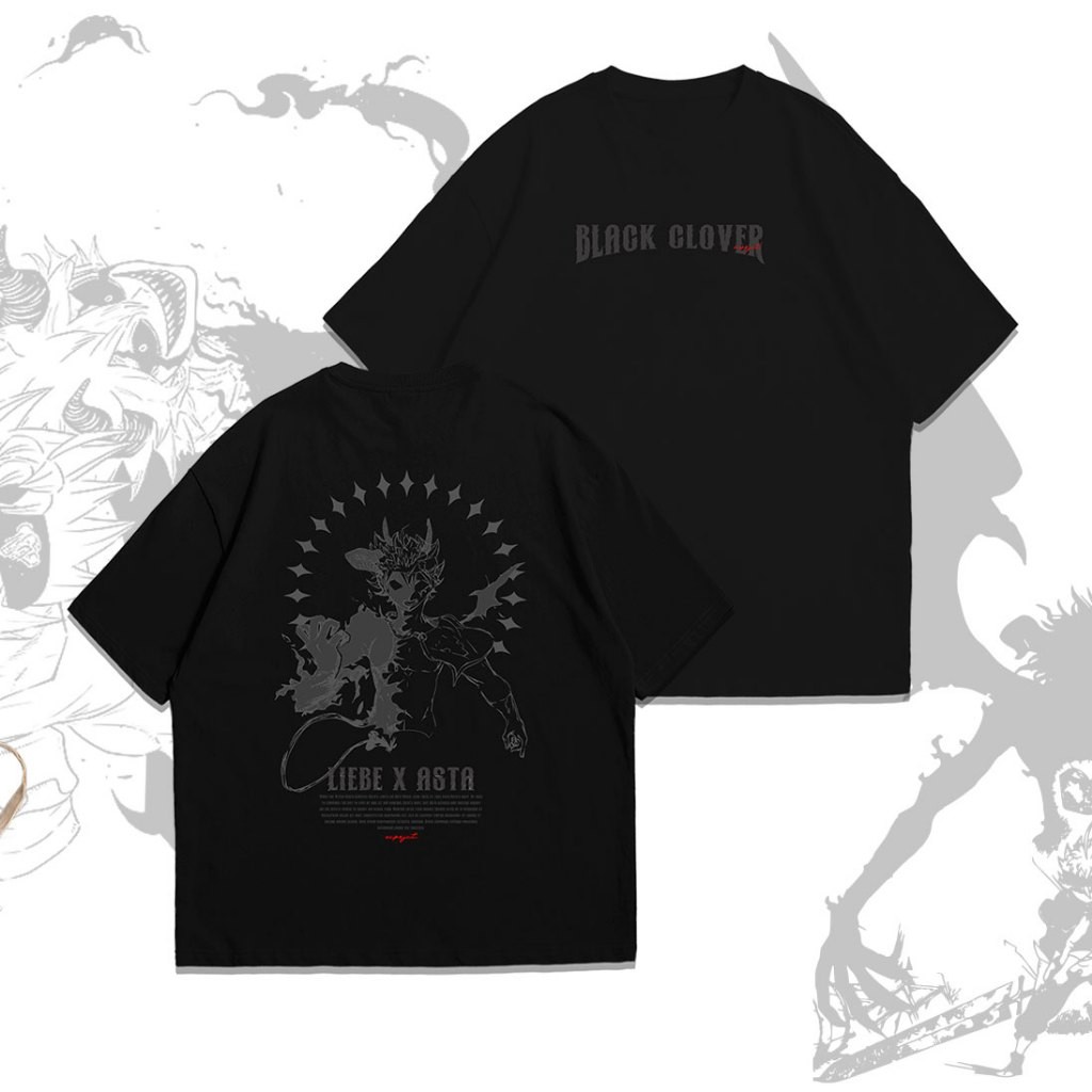 【COD】 [ANIME OVERSIZE] KAOS LIEBE X ASTA - OVERSIZE COTTON COMBED