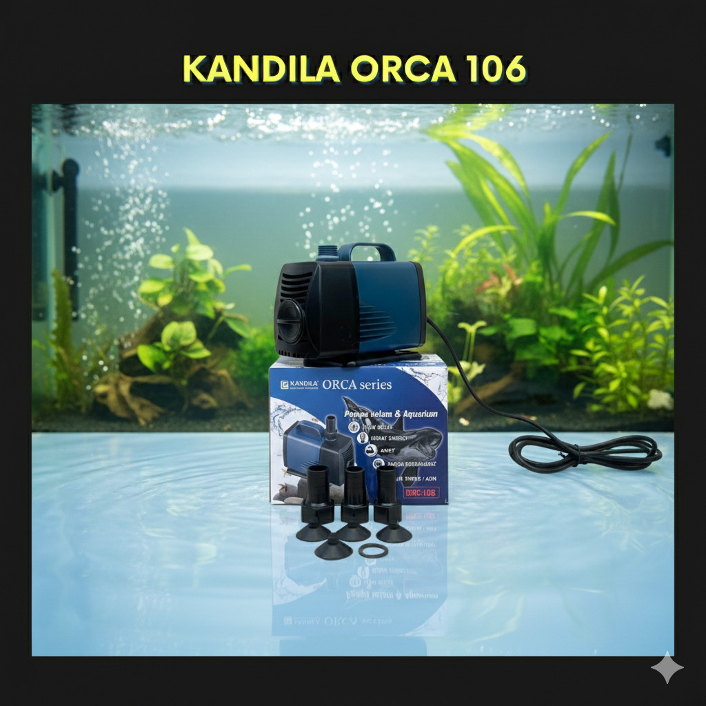 KANDILA ORCA 106 Pompa Celup Kandila Filter Kolam Ikan Pompa Hidroponik