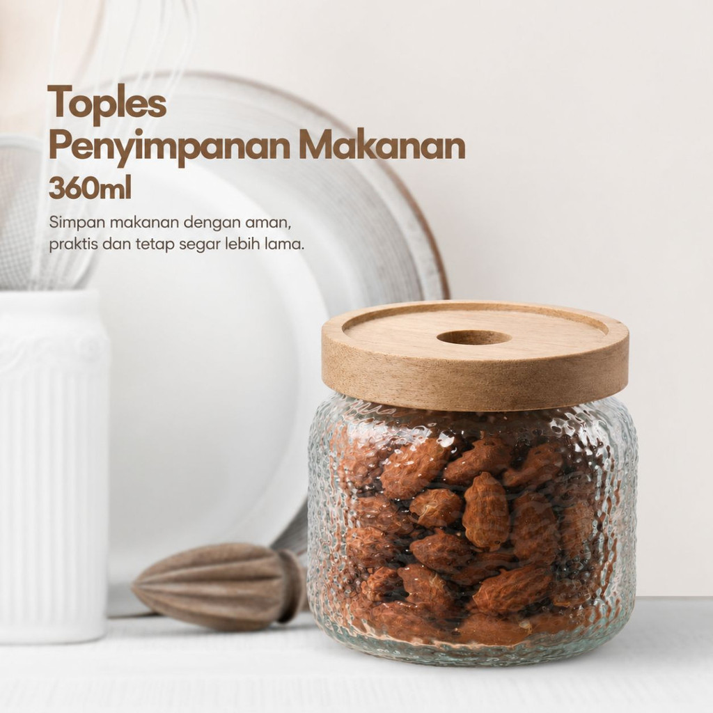 Toples Kaca Penyimpanan Makanan Glass Storage Jar - HC103