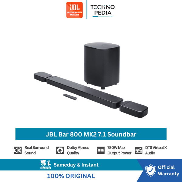 JBL Bar 800 MK2 7.1 Channel Soundbar Speakers Dolby Atmos  DTS Virtual