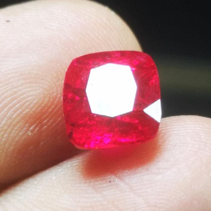 Batu permata natural ruby corondum + Sertifikat
