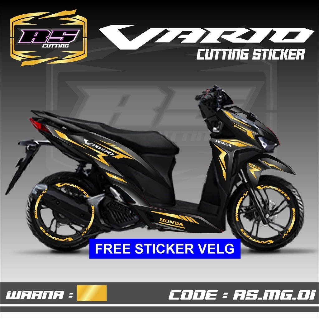 Cutting Sticker VARIO  - Aksesoris Motor Stiker Honda Vario 125 & 150 New Terbaru 2019 2020 2021 Fre