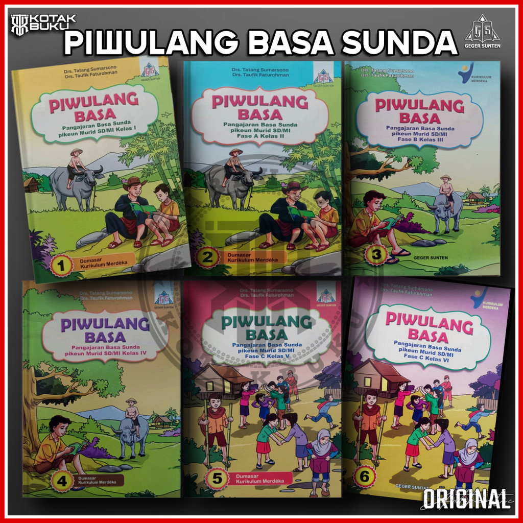 [ TS ] Buku Piwulang Basa Sunda / Basa Sunda Kelas 1 2 3 4 5 6 SD / Basa Sunda SD / Kurikulum Merdek