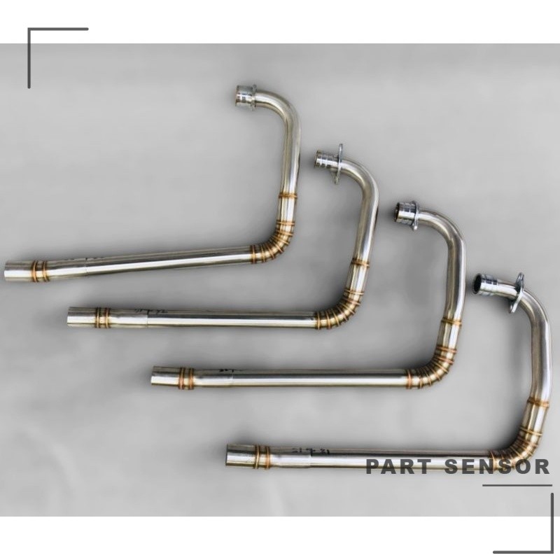 Kawasaki W175 — Header Standard / Racing · Silver — foto 5