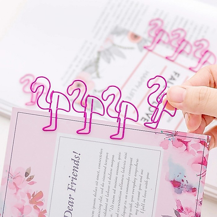 Paper Clip / Klip Kertas Berbentuk Burung Flamingo Pink