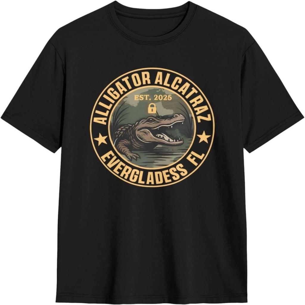 Alligator Alcatraz Shirt Alligator Alcatraz Kaos Wo Crew Neck Tee Tops