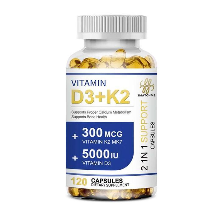 [SUPLEMEN] Kapsul Vitamin D3K2 5000iu Vitamin D3 300mcg K2