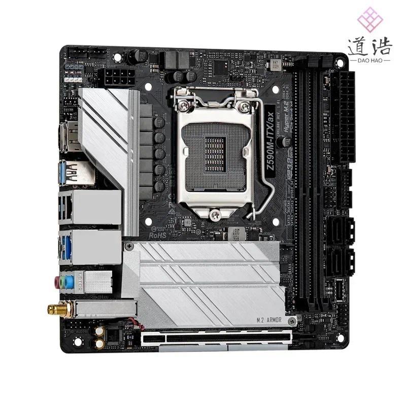 For Asrock Z590MITXAX Motherboard 64GB HDMI M2 LGA 1200 DDR4 MiniITX Z590 Mainboard 100% Tested Full