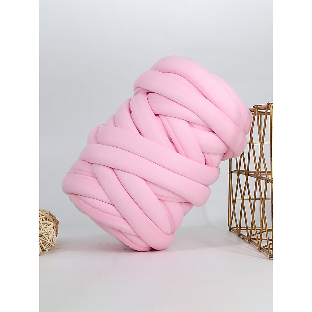 500G Thick Chunky Yarn Cored Cotton Wool Tube Yarn for DIY Blanket Hat Bulky Arm Roving Handwork