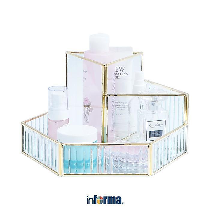 INFORMA LINEA ORGANIZER KOSMETIK PUTAR 1 TINGKAT WADAH MAKEUP TEMPAT PERALATAN RIAS MEJA KAMAR TIDUR