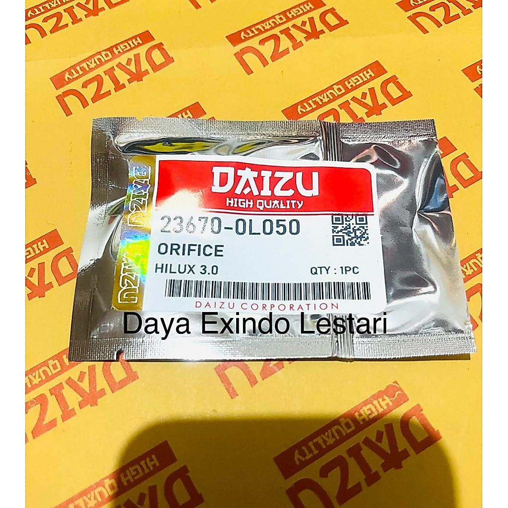 Control Valve Injector Orifice Daizu 23670-0L050 Hilux 3.0