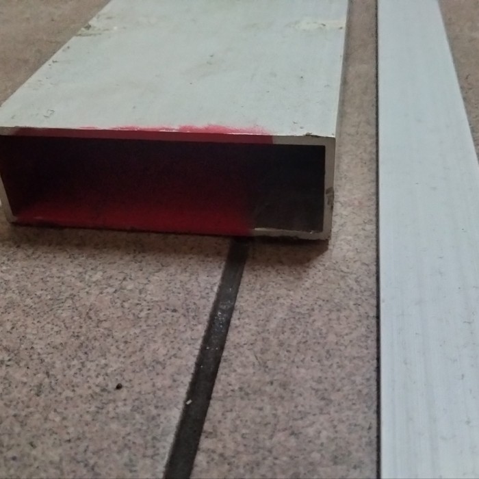 hollow alumunium tebal 3mm ukuran 50x100mm panjang 1 meter