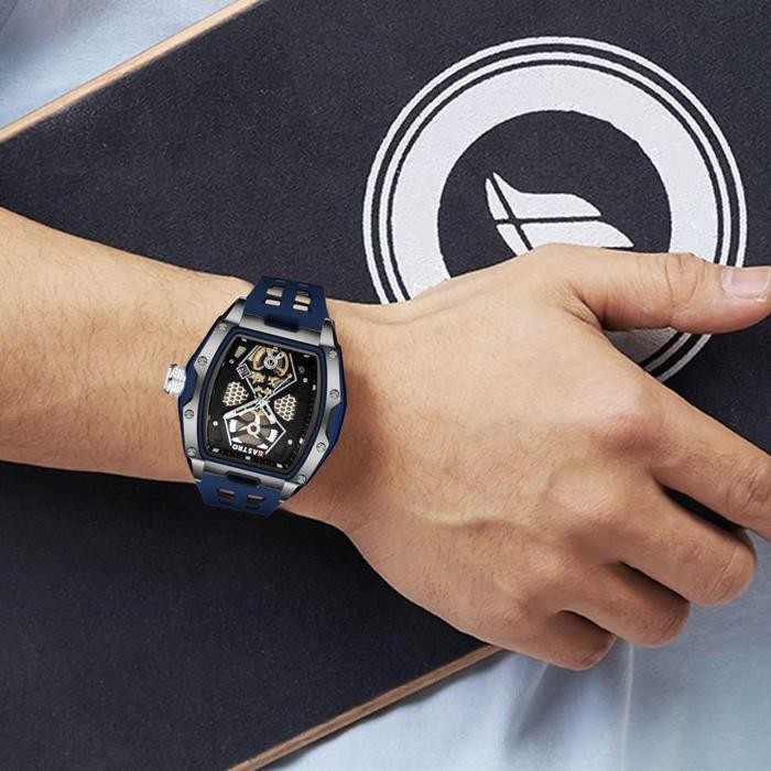 Gastro Jam Tangan Pria Sport D30 RM 4 Rubber Water Resistant 3 ATM Watches Waterproof - Hitam Full T