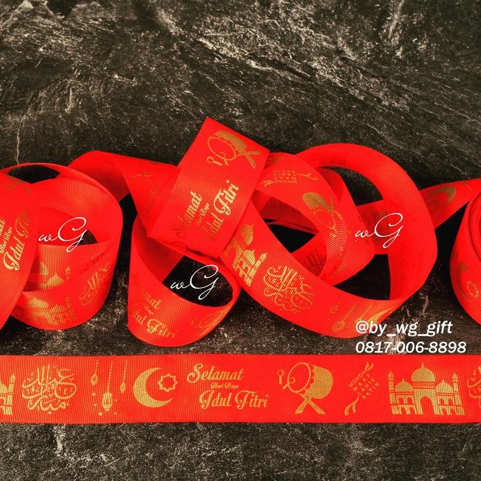 

Pita Idul Fitri -GrossGrain- Merah - C;Lebar 3.8cm ;Panjang 20yard
