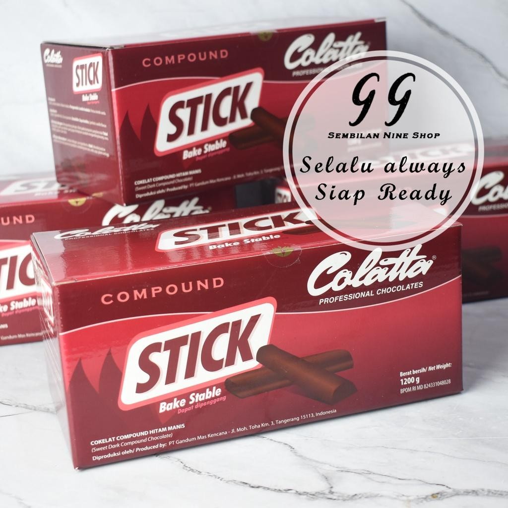 

COLATTA STICK COMPOUND Chocolate 1200 Gram 1.2 KG BAKE STABLE BATONS