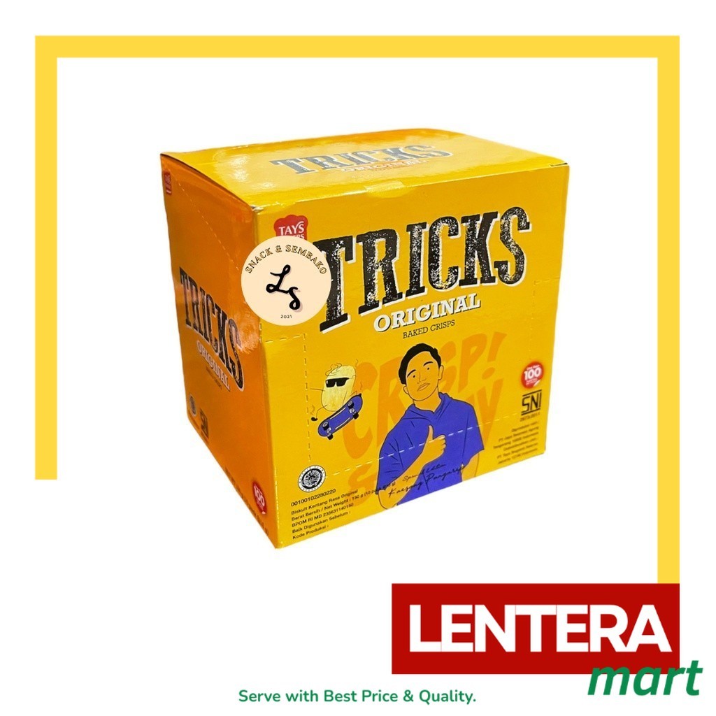 

Tricks Keripik Kentang Rasa Kimchi/Bulgogi/Original/BBQ/Rendang 10x15g