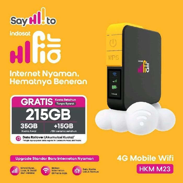 Modem Portable Indosat HiFi Air HKM M23 Pro MiFi WiFi 4G Bisa BYPASS - UNLOCK ALL OPERATOR