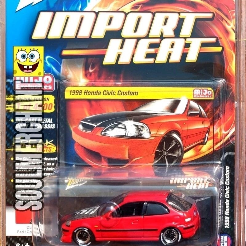 Johnny Lightning 1998 Honda Civic Custom Merah