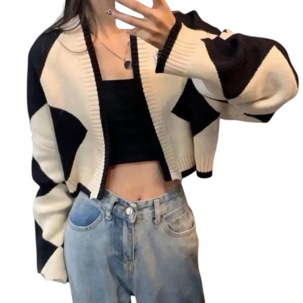 Devita Outer Rajut Wanita Oversize | Cardigan Rajut Korea Style Lengan Panjang Fashion Kekinian