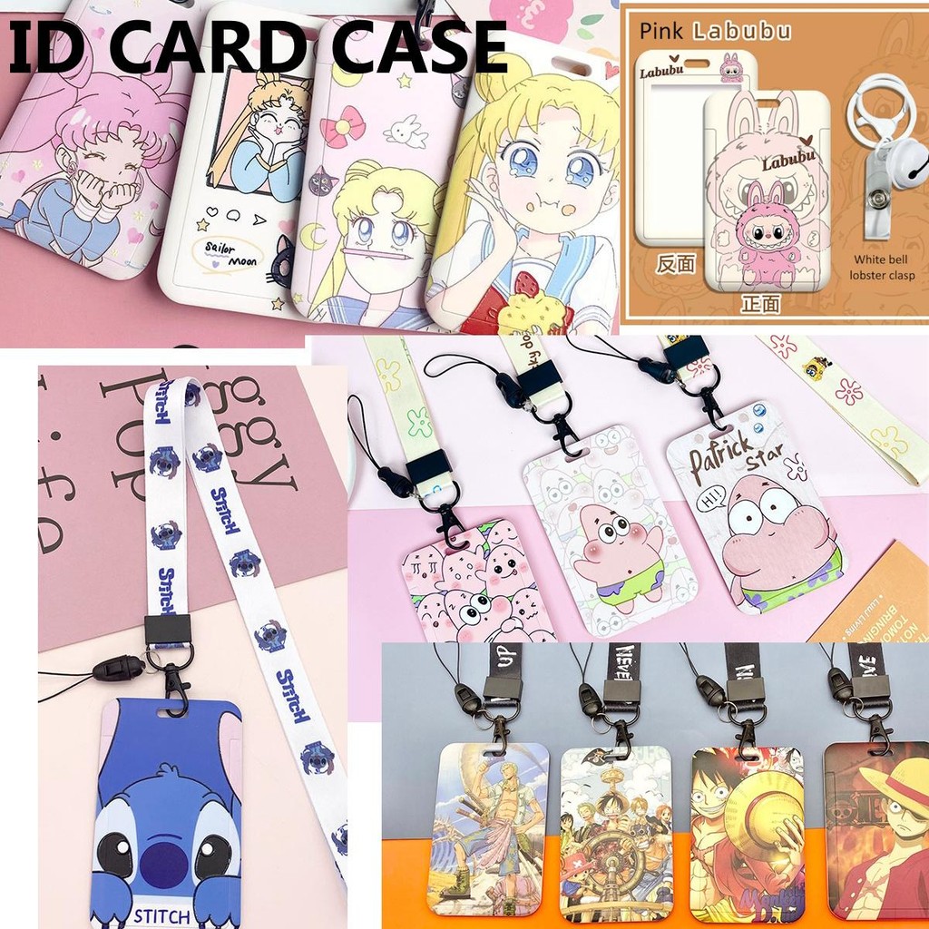 

[LOGU] ID Card Holder Motif Labubu, One Piece dan Gambar Kartun Terkenal, Tempat Tanda Pengenal Kantor