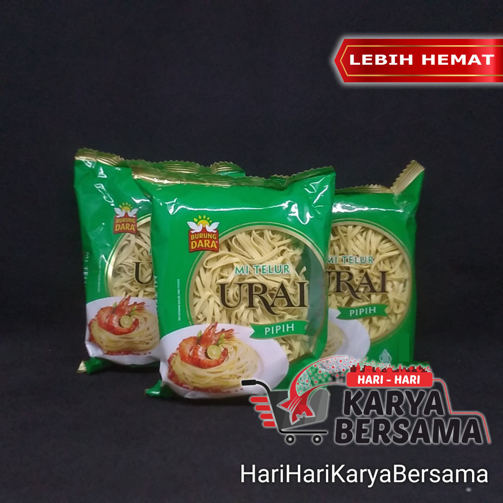 

MAKANAN MI INSTAN CAP BURUNG DARA MIE TELUR URAI PIPIH PACK 3'S X 140GR