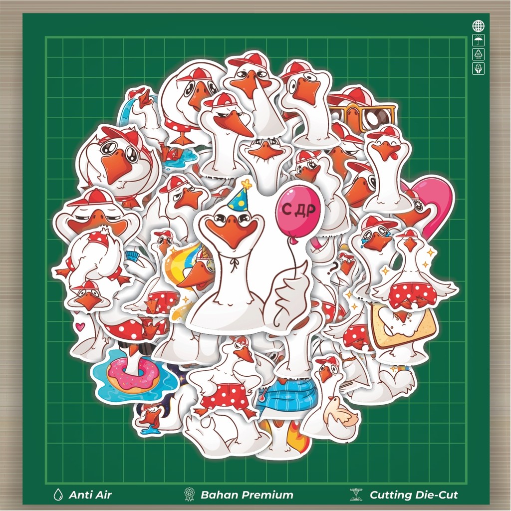 

Stiker Cutting Pack Stiker Hewan Bebek Angsa Cute Isi 100Pcs Series Aesthetic Lucu Keren Untuk Koper Bahan Vynil