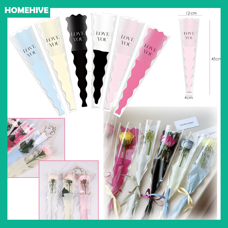 

FLASH SALE !! 50 PCS Wrapping Plastik Untuk Mini Buket Rose / Plastik Bungkus Bunga / Cellophane