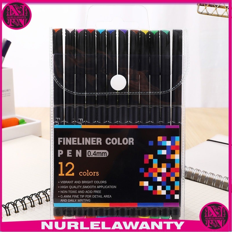 

- Tlevino Pena Warna Drawing Pen Fine Point Art Watercolor 0.4mm - TV4 -