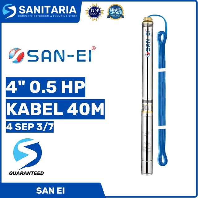 Pompa Satelit San Ei 4 inch 0.5 HP KABEL 40M 4 SEP 3/7 Sibel / Sumbersible
