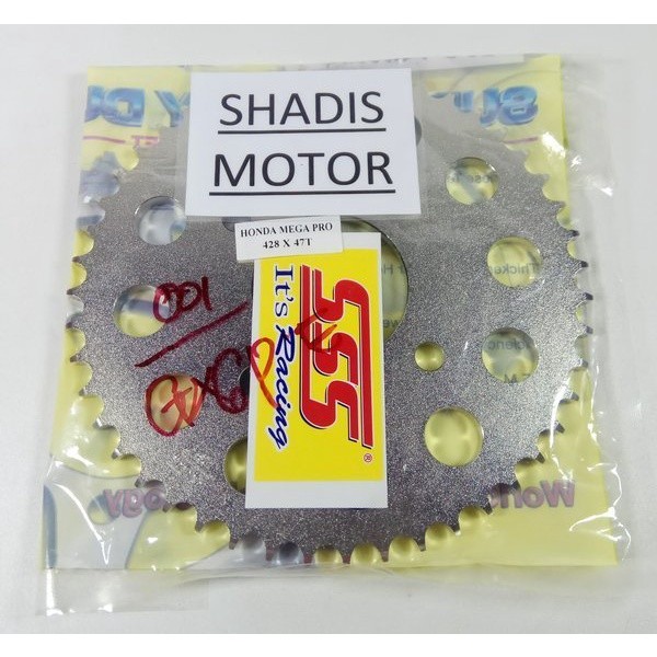 Ger SSS Motor Honda Mega Pro GL CB 150 R CBR 150 R Verza Tiger Belakang Ukuran 428 - 47T Gear Motor