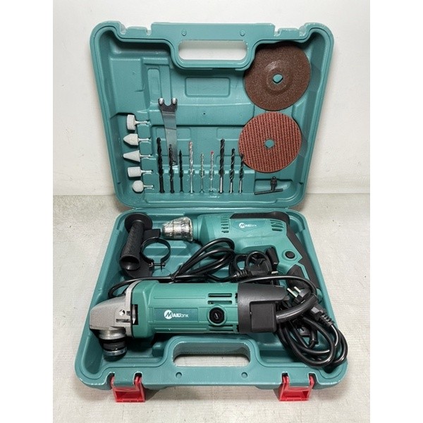 MAKITA mesin bor dan gerinda set koper / paket hemat mesin gerinda dan bor mailtank / mesin  bor dan