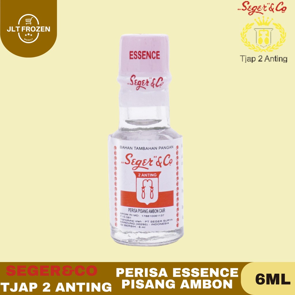 

Seger&CO Pisang Ambon Essence 6ml / Tjap 2 Anting / Perisa Sintetik Pisang Ambon Cair / Bahan Tambahan Pangan / Perisa Makanan