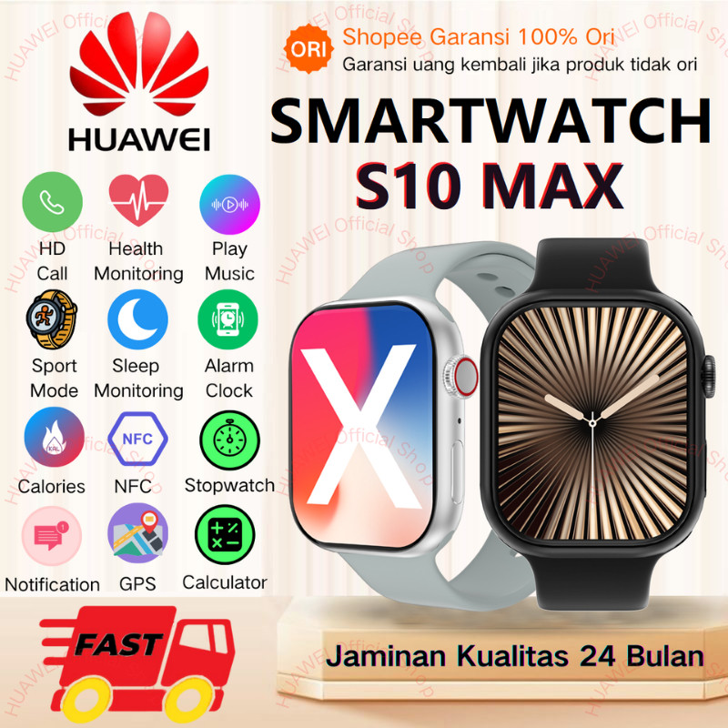 

【Shopee Garansi 100%Ori】HUAWEI SmartWatch Pria S10 Max 46mm | Pulau dinamis| Pemantauan Kesehatan|Mode Olahraga|Panggilan HD|Tahan Air IP68|Sesuaikan wallpaper|Siaga Super Panjang|GPS|NFC|Smartwatch wanita