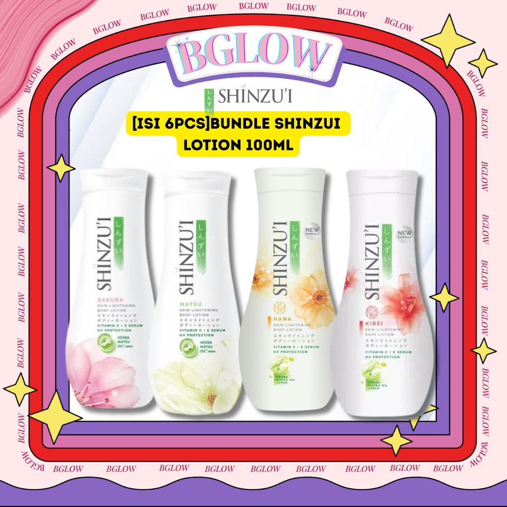 [ISI 6PC] BUNDLE Shinzu'I Skin Lightening Body Lotion 100Ml | Shinzui Hand Body | Melembabkan | Memu
