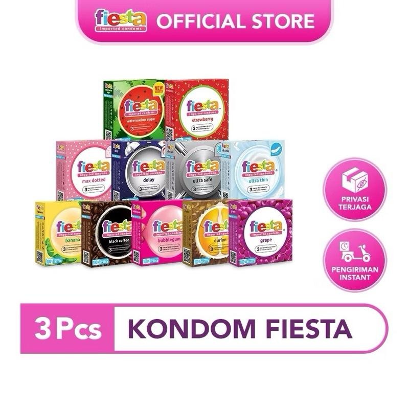 [PRIVACY] Kondom Fiesta Berbagai Rasa Alat Kontrasepsi KB Keluarga Berencana Nyaman Digunakan Impor 