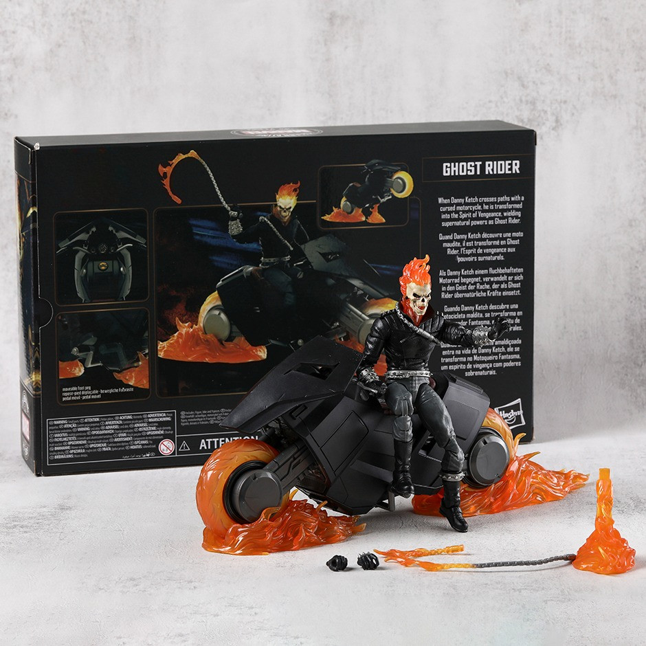 Ghost Rider with Motorcycle Action Figure Joint Movable Model Brinquedos Toy