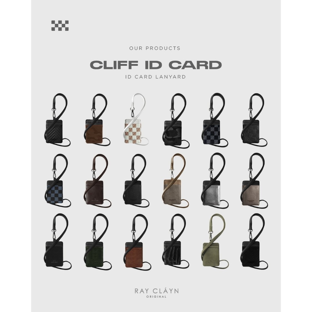 

New Ray Cláyn - ID Card Lanyard / Name Tag / Lanyard ID Cardholder Kulit / Gantungan Kartu IDPremium