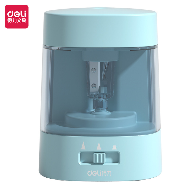 

New Deli Nusign Rotary Sharpener / Rautan Elektrik Rautan Pensil Otomatis Dual Power USB+Baterai VA3Premium