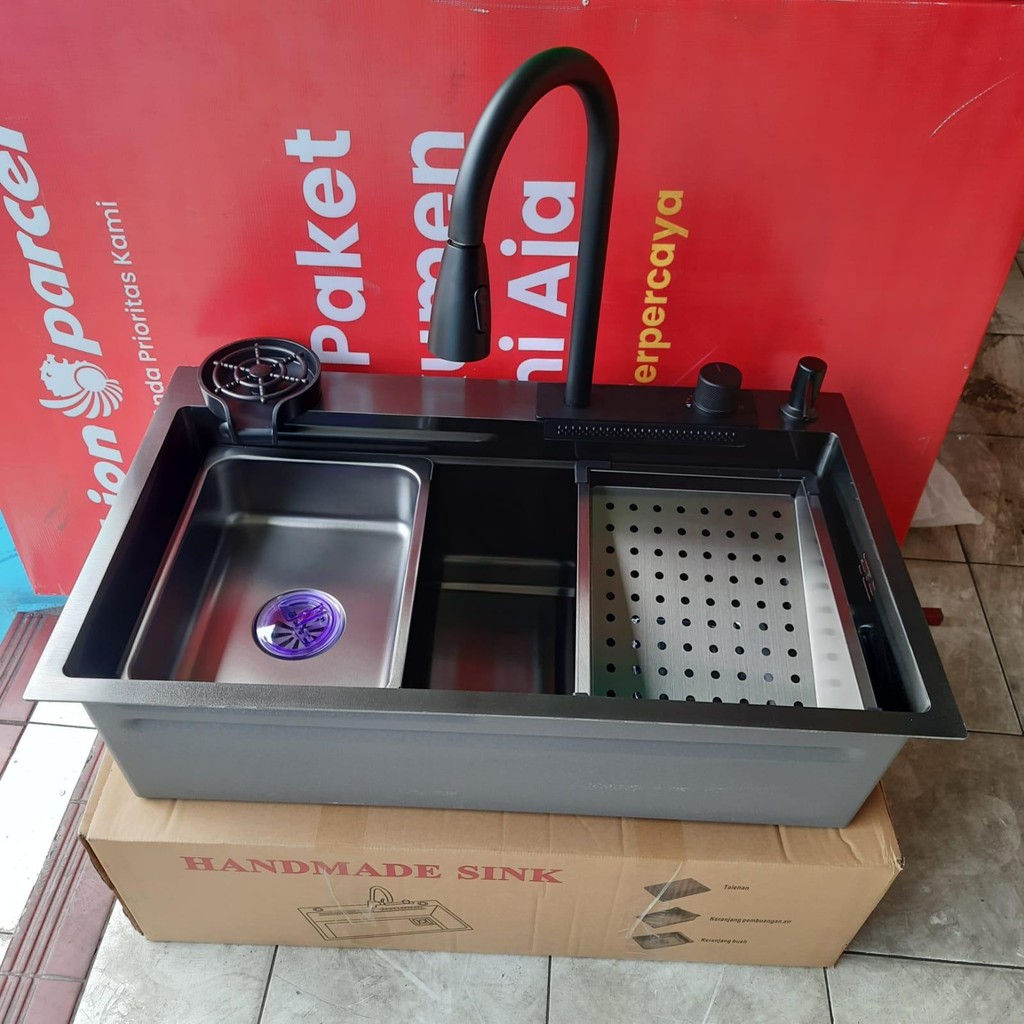 

Promo kitchen Sink luxury complete 75x46 Bak cuci piring Viral wastafel cuci piring 1 set