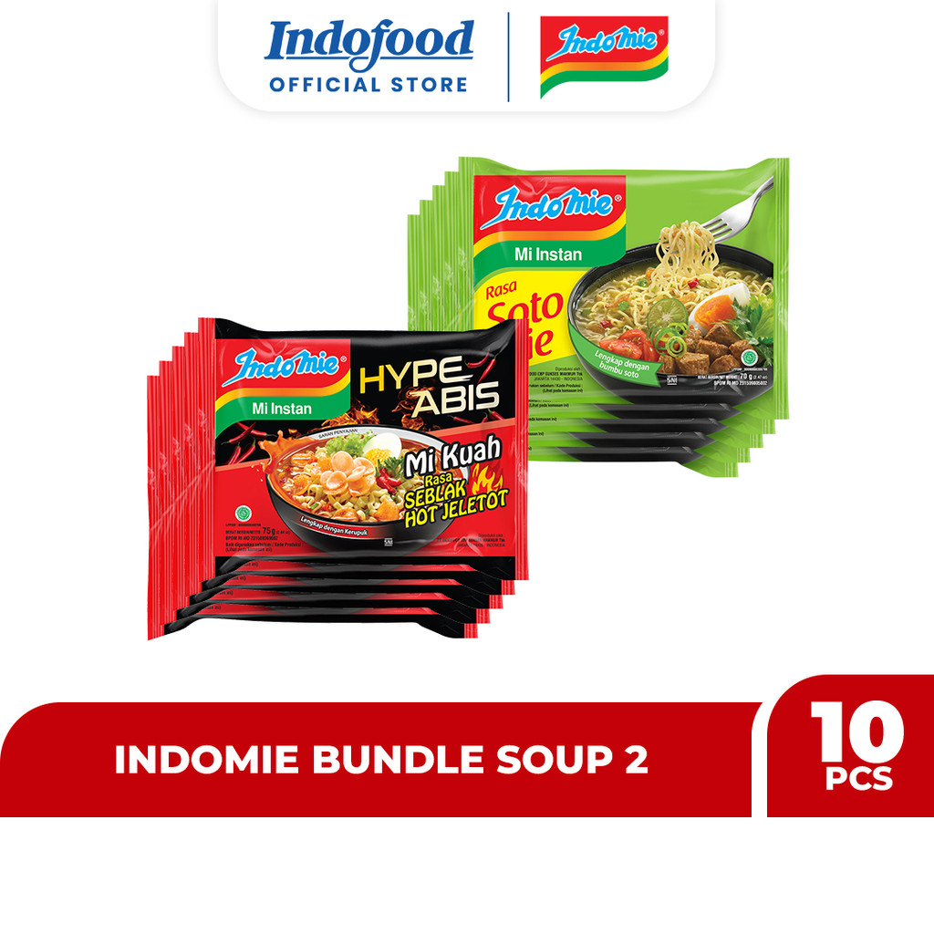 

Indomie Bundle Soup 2 isi 10 Pcs