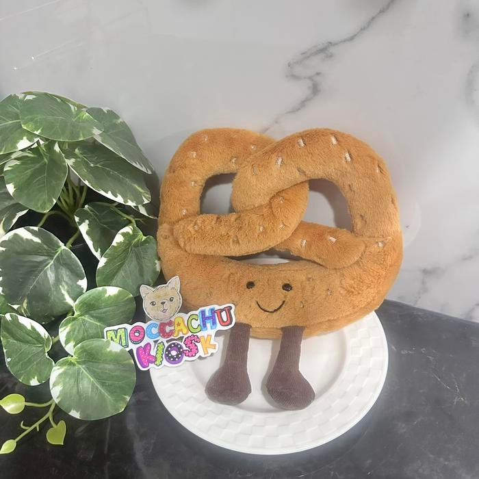 Terbaru Jellycat Amuseables Pretzel / boneka roti pretzel