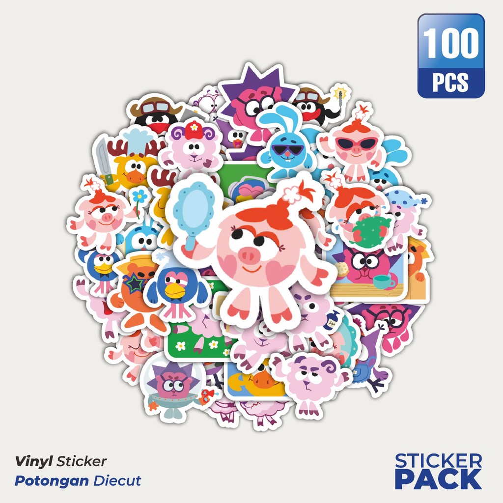 

Stiker Vinyl Stiker Kartun Smeshariki The Show Waterproof Aesthetic- Untuk Laptop, Motor, dan Helm - Paper Stationery Pack