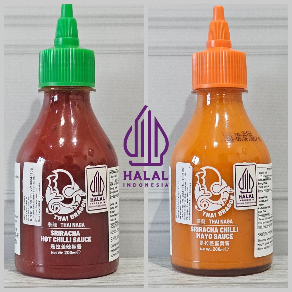 Thai Dragon Sriracha 200ml HALAL MUI Hot Chilli | Chilli Mayo Sauce