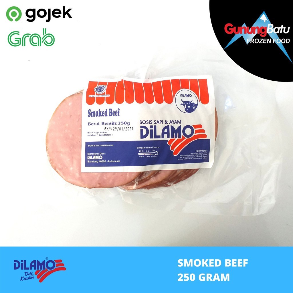 

DILAMO SMOKED BEEF 250 GRAM DAGING SAPI ASAP