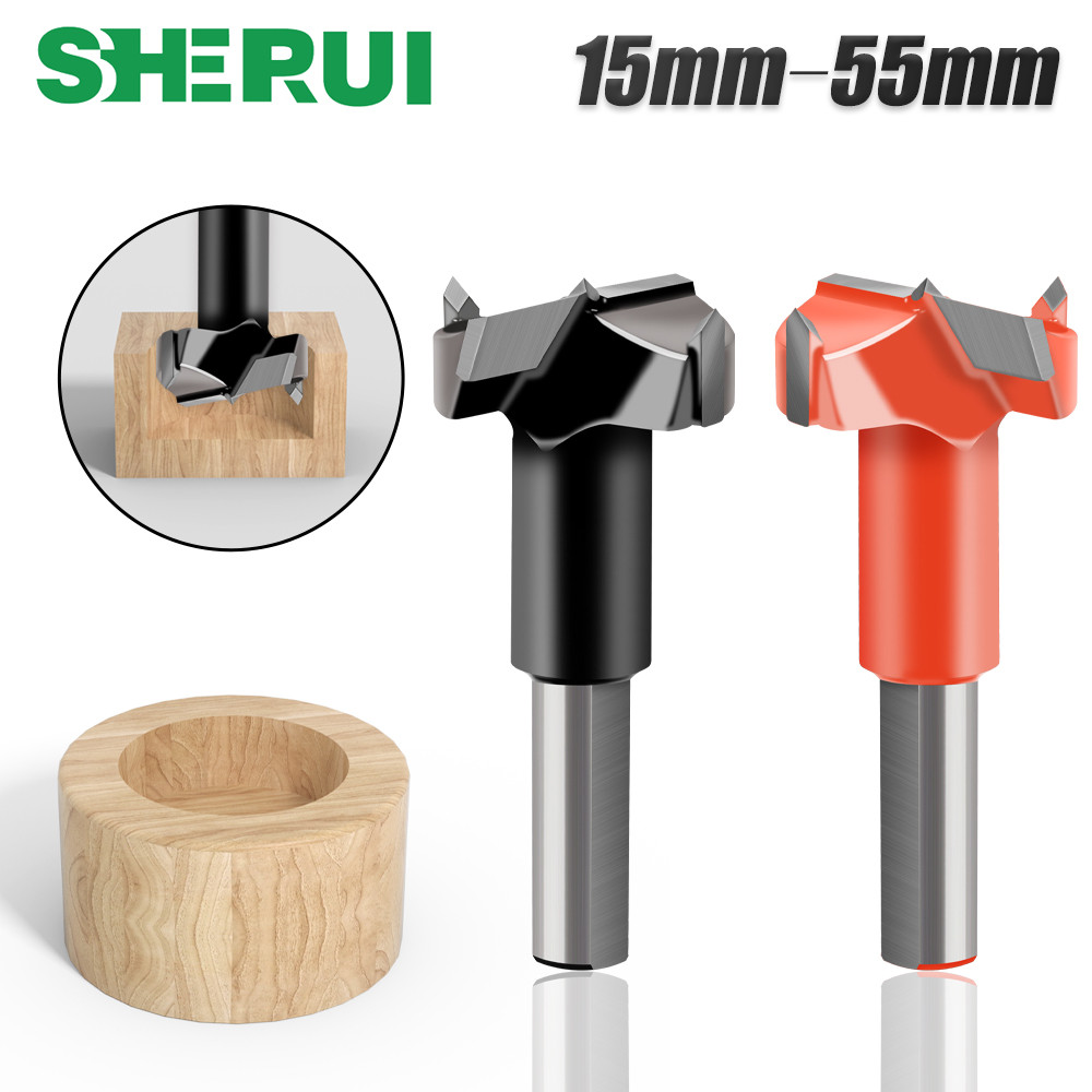 

10mm Shank Diameter Woodworking Machine Row Drill Forward Turn Reverse Alloy Woodworking Bit Openers 3-in-1 Hinge Tungsten Steel